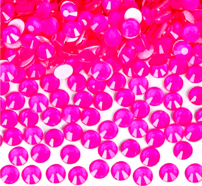 Neon Hot Pink Glass Rhinestones | UV Reactive Flatback Rhinestones | SS6 SS10 SS16 SS20 SS30 & Mixed Sizes | 288–1,440 Pieces