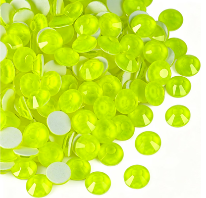 Yellow Neon Glass Rhinestones