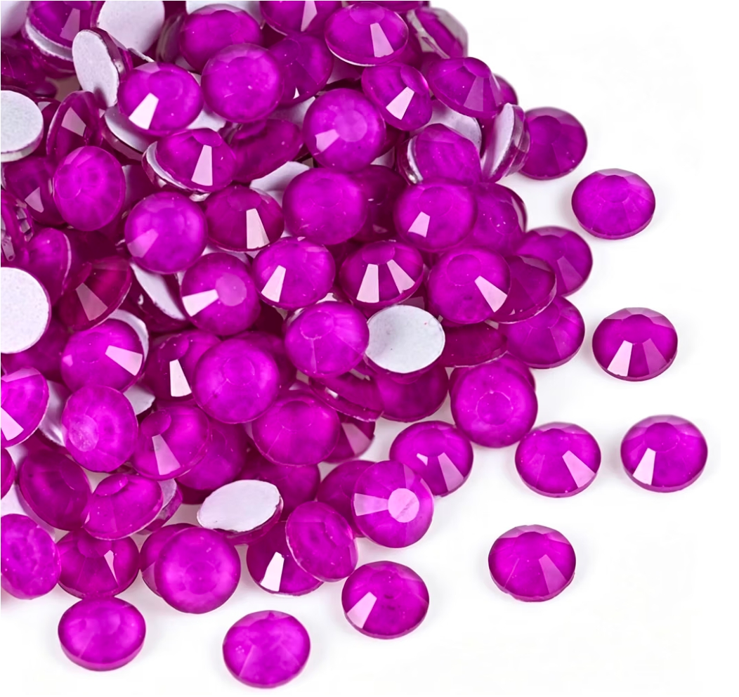 Neon Purple Glass Rhinestones | UV Reactive Flatback Rhinestones