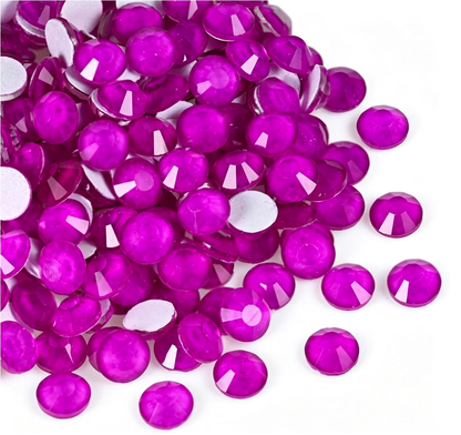 Neon Purple Glass Rhinestones | UV Reactive Flatback Rhinestones