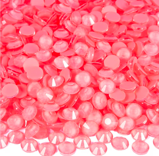 Neon Coral Orange Glass Rhinestones | Watermelon Flatback
