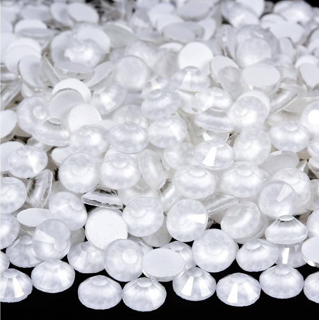 Neon White Glass Rhinestones | UV Reactive Flatback Rhinestones