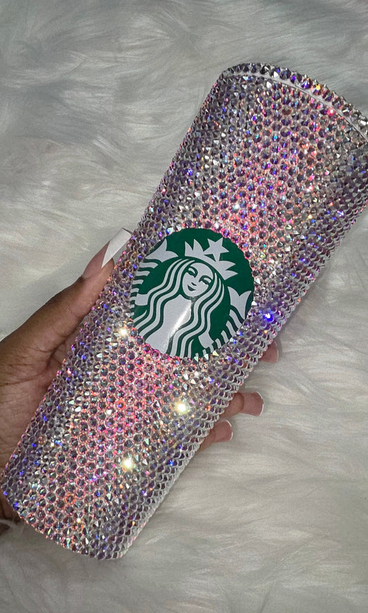 Luxury Swarovski Crystal Starbucks Tumbler | Custom Bedazzled Bling Cup