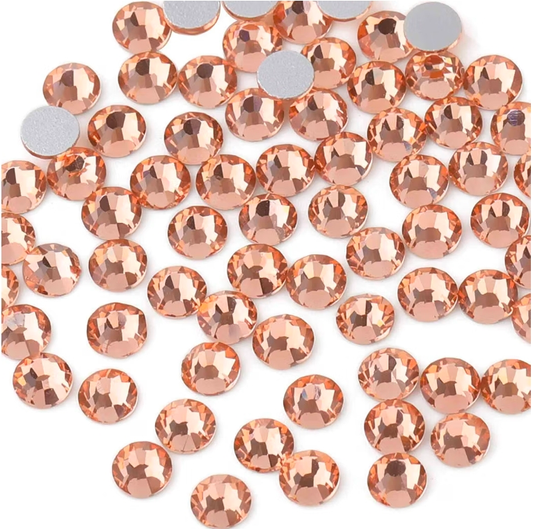 Champagne Glass Rhinestones | Soft Rose Gold Nude Flatback Rhinestones