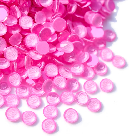 Neon Light Pink Glass Rhinestones | UV Reactive Pink Flatback Rhinestones | SS6 SS10 SS20 SS30 | 288–1,440 Pieces