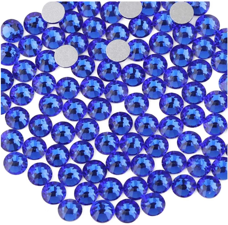 Sapphire Blue Glass Rhinestones | Cobalt Blue Glass Flatback Rhinestones | SS3 SS4 SS6 SS8 SS10 SS12 SS16 SS20 SS30 SS34 SS40 | 144–1,440 Pieces