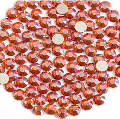 Amber Glass Rhinestones | Warm Amber Brown Flatback Rhinestones