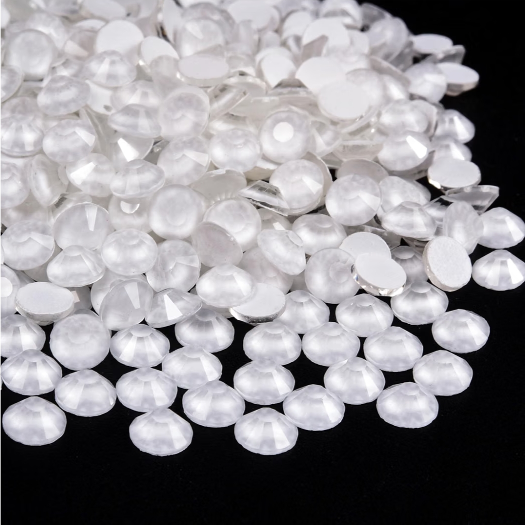 Neon White Glass Rhinestones | UV Reactive Flatback Rhinestones
