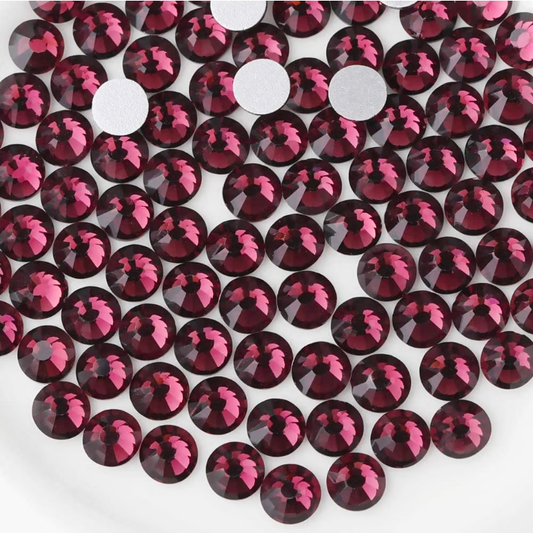 Amethyst Purple Glass Rhinestones | Purple Glass Flatback Rhinestones | SS3 SS4 SS6 SS8 SS10 SS12 SS16 SS20 SS30 SS34 SS40 SS50 | 144–1,440 Pieces