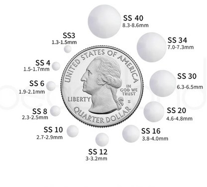 Chalk White Glass Rhinestones | Matte White Flatback Rhinestones | SS7 SS10 SS16 SS20 SS30 | 288–1,440 Pieces