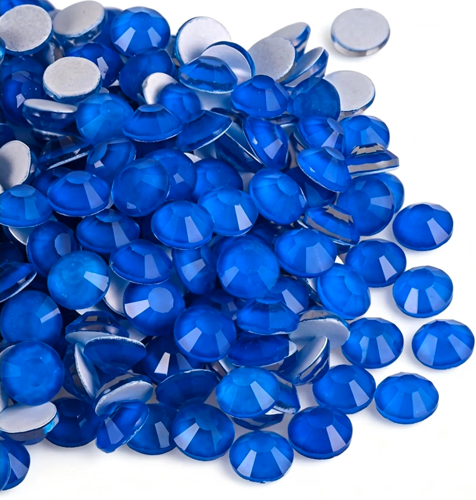 Neon Sapphire Blue Glass Rhinestones