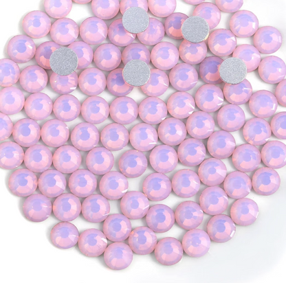 Light Pink Opal Glass Rhinestones | Moon Opal Pink Flatback Rhinestones | SS6 SS8 SS10 SS12 SS16 SS20 SS30 | 288–1,440 Pieces
