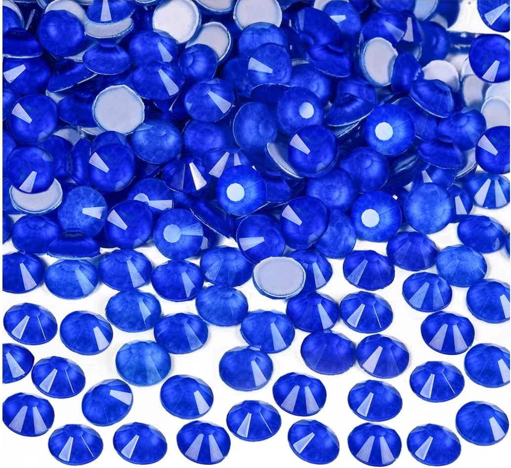 Neon Sapphire Blue Glass Rhinestones