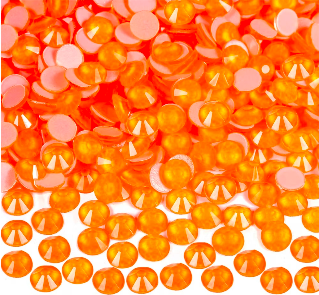 Neon Lt. Orange Hyacinth Glass Rhinestones